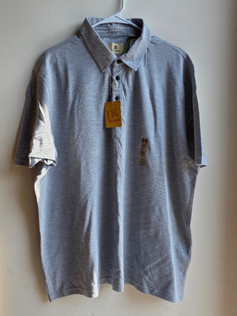 NWT Life Khaki Slim Gray Polo Shirt Big & Tall Size XXL